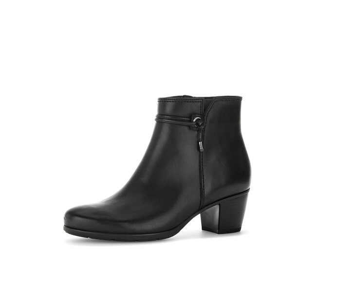 Gabor Elegante Stiefelette Schwarz - Glattleder