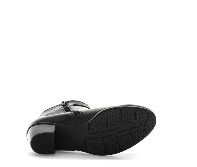 Gabor Elegante Stiefelette Schwarz - Glattleder