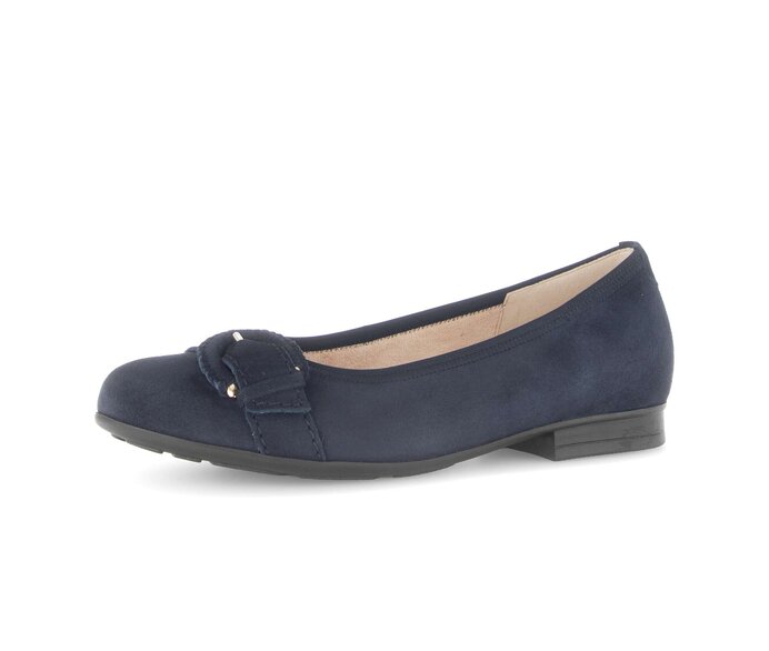 Gabor Eleganter Ballerina Blau - Rauleder