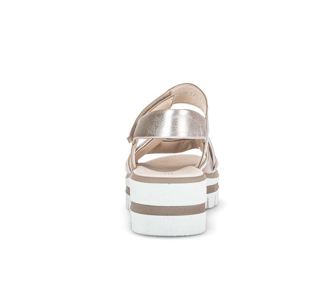 Gabor Plateau Sandale Gold - Effektleder