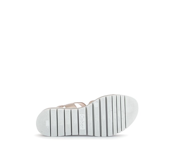 Gabor Plateau Sandale Gold - Effektleder