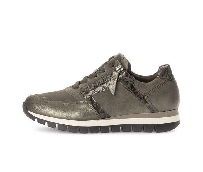 Gabor Sneaker Low Grau - Materialmix Leder
