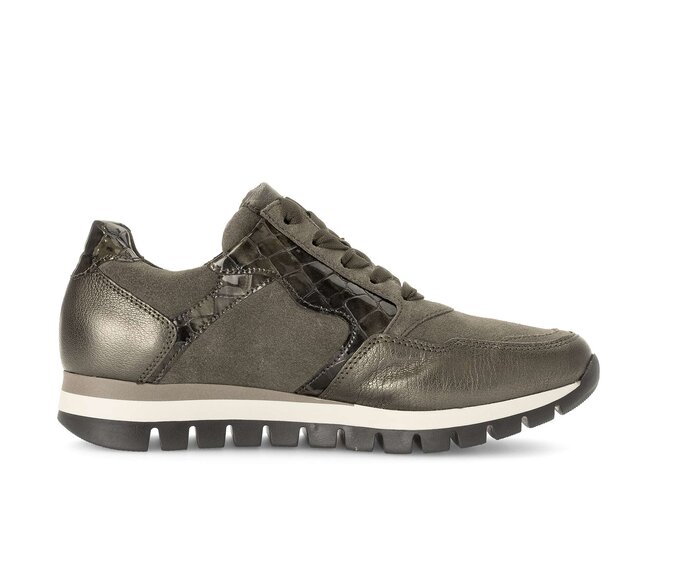 Gabor Sneaker Low Grau - Materialmix Leder