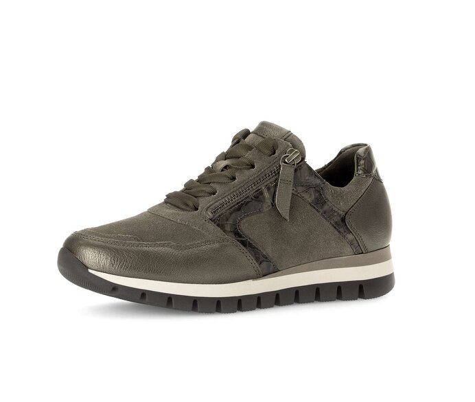 Gabor Sneaker Low Grau - Materialmix Leder