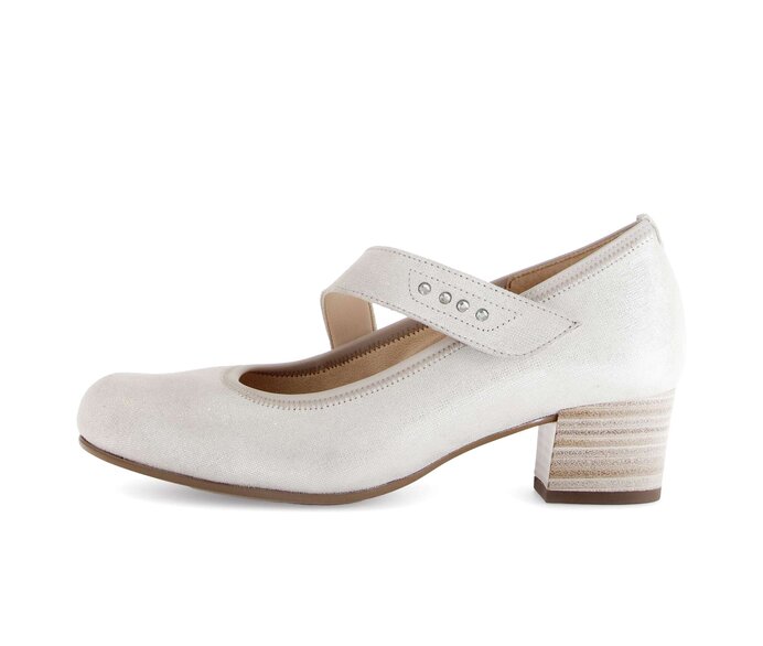 Gabor Spangenpumps Weiß - Effektleder