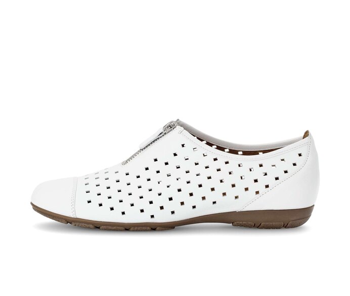 Gabor Sportliche Ballerina Weiß - Glattleder