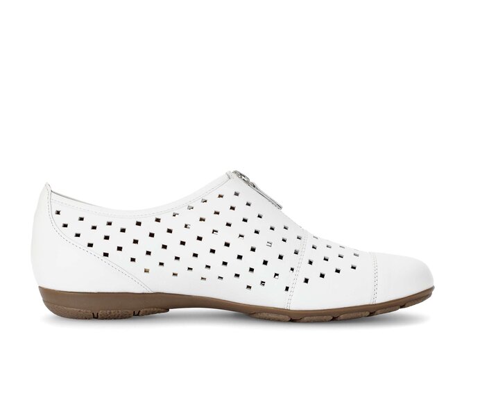 Gabor Sportliche Ballerina Weiß - Glattleder