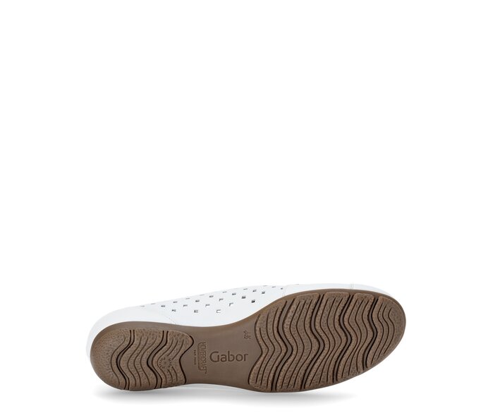 Gabor Sportliche Ballerina Weiß - Glattleder
