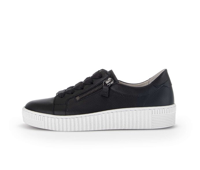 Gabor Sneaker Low Schwarz - Glattleder