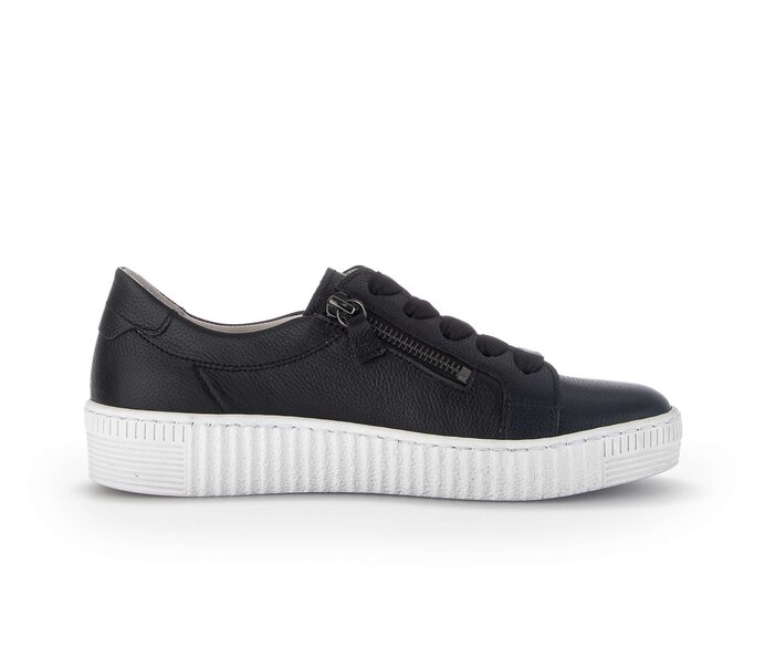 Gabor Sneaker Low Schwarz - Glattleder