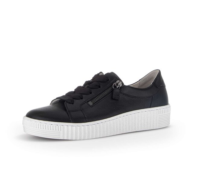 Gabor Sneaker Low Schwarz - Glattleder