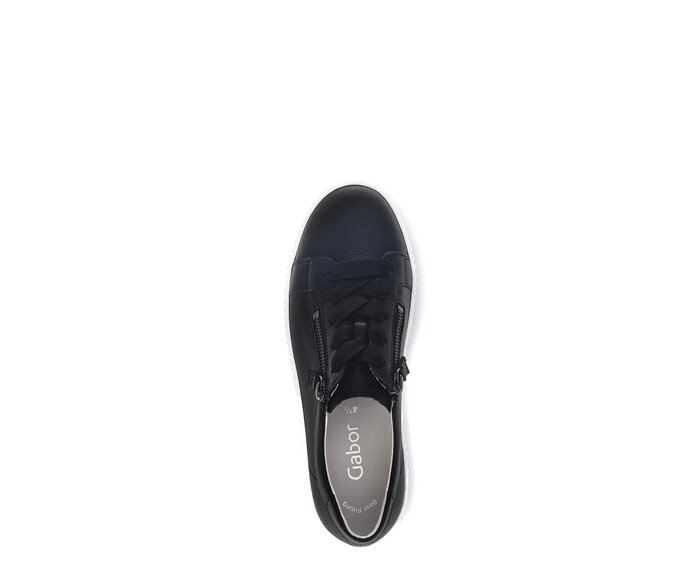 Gabor Sneaker Low Schwarz - Glattleder