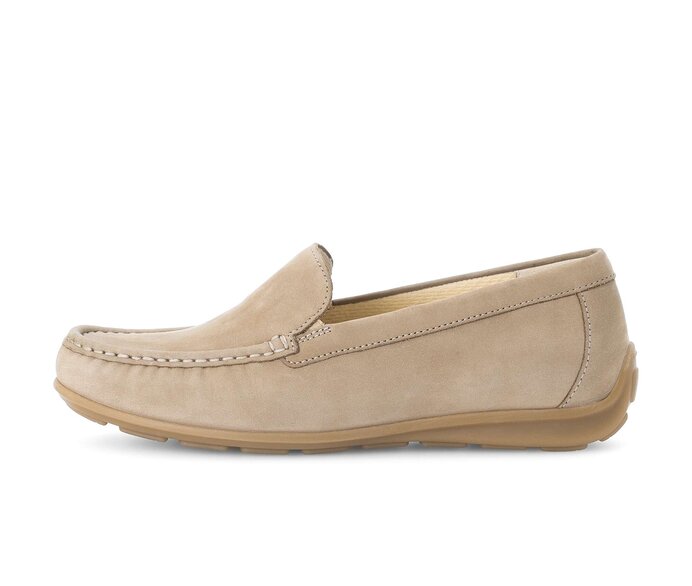 Gabor Mokassin Beige - Rauleder