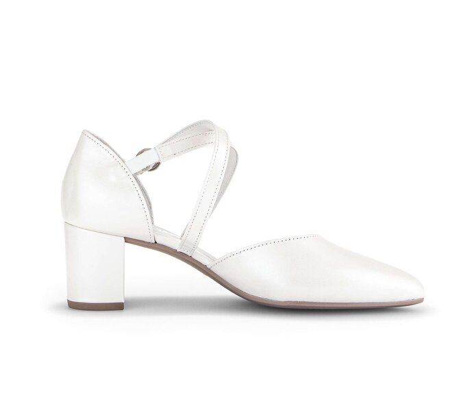 Gabor Spangenpumps Weiß - Glattleder
