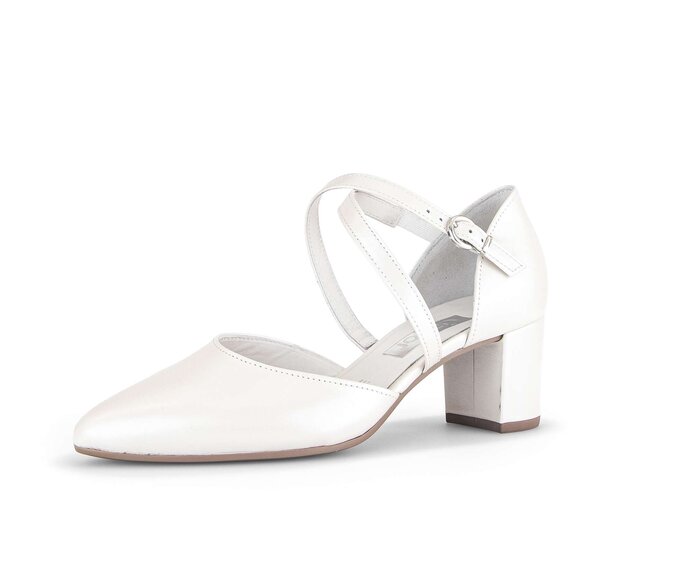 Gabor Spangenpumps Weiß - Glattleder