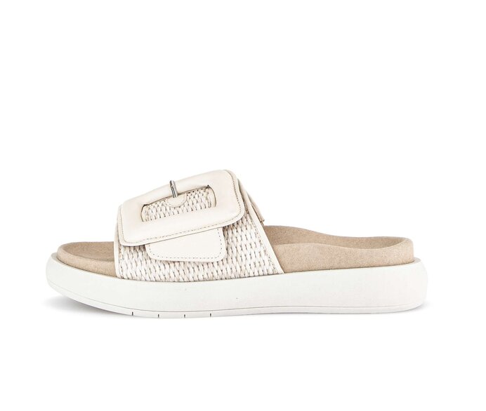 Gabor Pantolette Beige - Materialmix Leder/Lederimitat