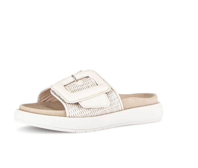 Gabor Pantolette Beige - Materialmix Leder/Lederimitat